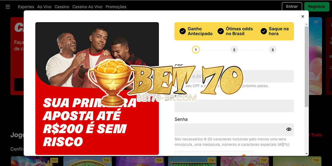 bet 70 registrar